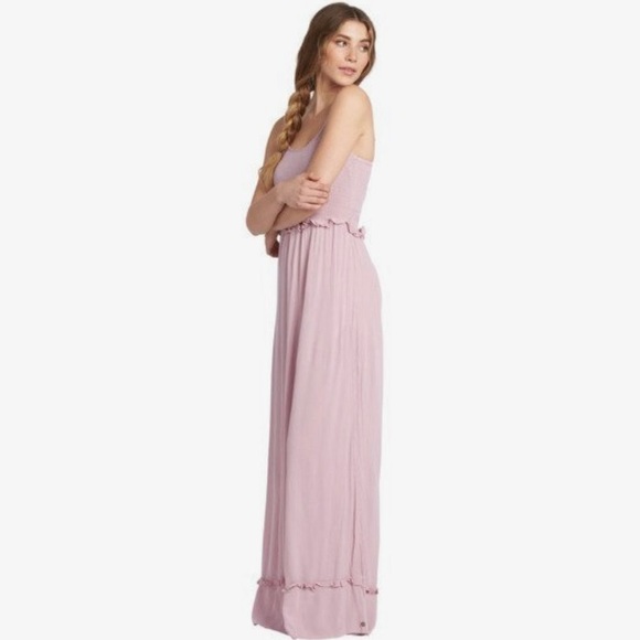 Roxy Run Ahead Crinkle Fabric Maxi Dress Size Small - Picture 3 of 10